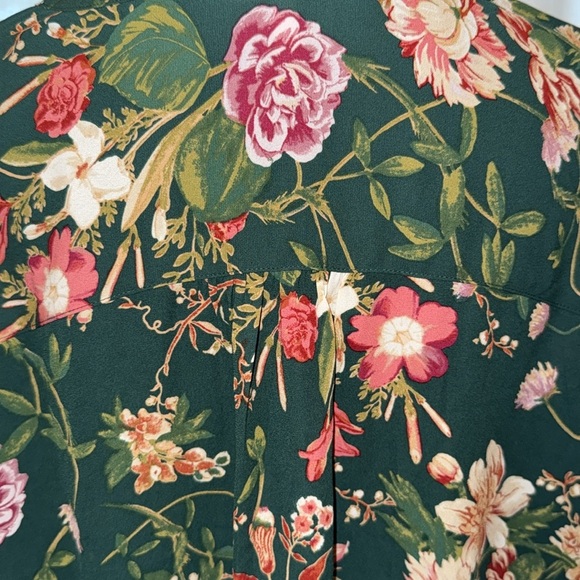 Maurice’s Women’s‎ XL Green Floral Boho Blouse - Picture 4 of 6